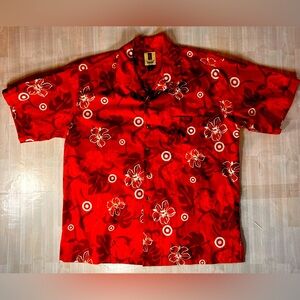 Tori Richards Hawaiian Shirt. Short Sleeve Button Down. Size XL. Red. Honolulu.
